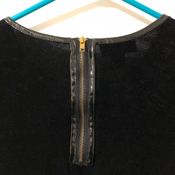 Vintage Black Velvet Cocktail Mini Dress - Picture 4 of 6